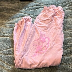 Boys lie pink sweatpants used medium